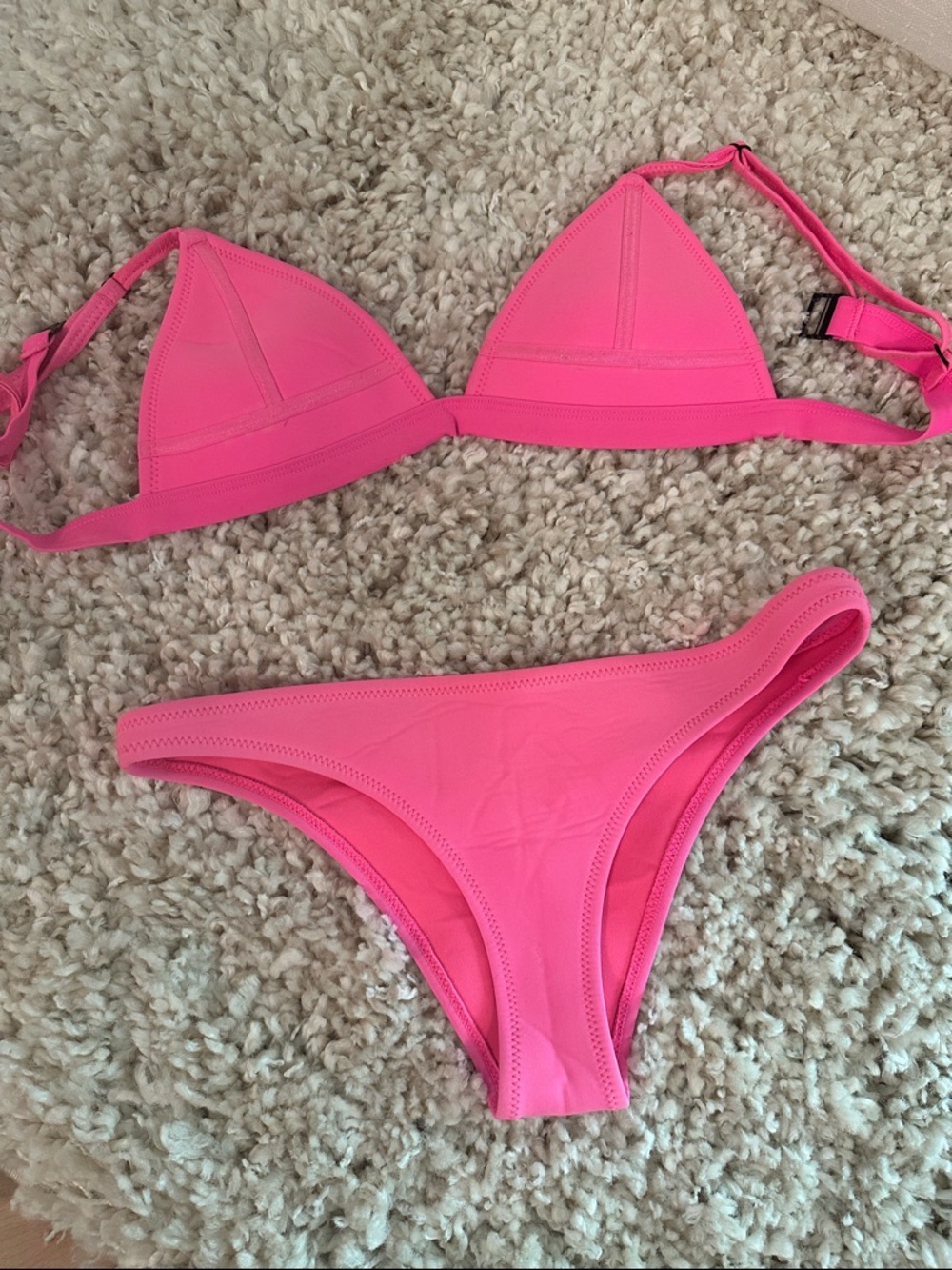 triangl swimwear Hot Pink Triangle Bikini Set